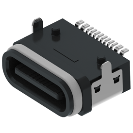 XB-ATCF-16-015 TYPE C 16P 방수 모좌판 위 L=7.45mm(U형 전체 가소형)